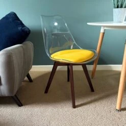 Fusion Living Soho Clear Plastic Dining Chair With Squared Legs -Dunelm Shop 30960380