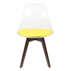 Fusion Living Soho Clear Plastic Dining Chair With Squared Legs -Dunelm Shop 30960380 alt02