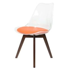 Fusion Living Soho Clear Plastic Dining Chair With Squared Legs -Dunelm Shop 30960381 alt01