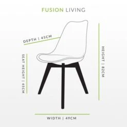 Fusion Living Soho Clear Plastic Dining Chair With Squared Legs -Dunelm Shop 30960382 alt09