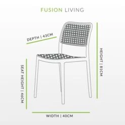 Fusion Living Plastic Cafe Dining Chair -Dunelm Shop 30960510 alt09
