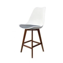 Fusion Living Soho White Plastic Bar Stool -Dunelm Shop 30960578 alt01