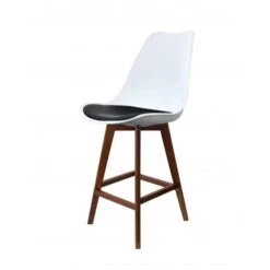 Fusion Living Soho White Plastic Bar Stool -Dunelm Shop 30960580 alt01