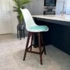 Fusion Living Soho White Plastic Bar Stool -Dunelm Shop 30960581