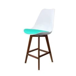 Fusion Living Soho White Plastic Bar Stool -Dunelm Shop 30960581 alt01