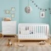 Babymore Mona 2 Piece Nursery Room Set, White -Dunelm Shop 30964235
