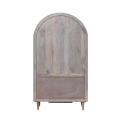 Indus Valley Atomic 2 Door Glass Cabinet, White Wash -Dunelm Shop 30965891 alt05