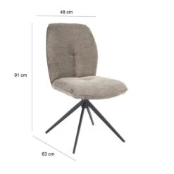 Indus Valley Aura Extending Dining Table With 6 Pebble Taupe Chairs -Dunelm Shop 30965901 alt08