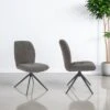 Indus Valley Set Of 2 Pebble Swivel Dining Chairs -Dunelm Shop 30965902