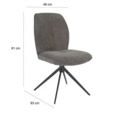 Indus Valley Set Of 2 Pebble Swivel Dining Chairs -Dunelm Shop 30965902 alt09