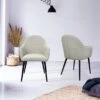 Indus Valley Set Of 2 Boucle Stone Dining Chairs 2 Indus Valley Set Of 2 Boucle Stone Dining Chairs -Dunelm Shop 30965911