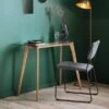 Return - Brea Desk, Oak And Glass -Dunelm Shop 30968712