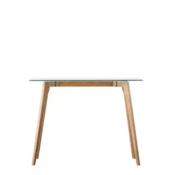 Return - Brea Desk, Oak And Glass -Dunelm Shop 30968712 alt02