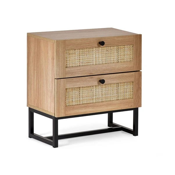 Return - Hollis 2 Drawer Bedside Table, Oak 5 Return - Hollis 2 Drawer Bedside Table, Oak - Image 3