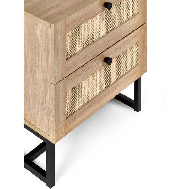 Return - Hollis 2 Drawer Bedside Table, Oak 7 Return - Hollis 2 Drawer Bedside Table, Oak - Image 5