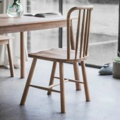 Return - Denton Set Of 2 Dining Chairs, Oak -Dunelm Shop 30977115 alt01