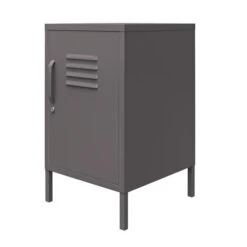 Return - Bradford Metal Locker End Table, Grey -Dunelm Shop 30977125 alt07