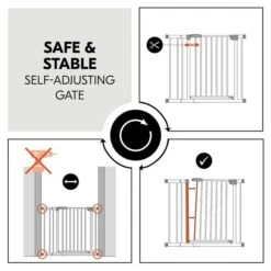 Hauck Open N Stop​ Stair Gate 2 Set With 9cm Extension -Dunelm Shop 30981448 alt07
