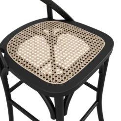 Return - Fitzroy Cane Bar Stool, Black -Dunelm Shop 30984456 alt04