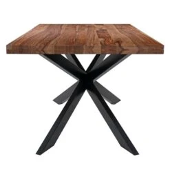 Indus Valley Logan 6 Seater Dining Table With 6 Faux Leather Chairs -Dunelm Shop 30985768 alt03