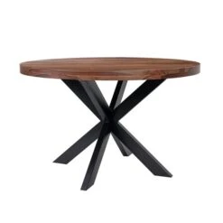 Indus Valley Logan 4 Seater Round Dining Table -Dunelm Shop 30985783 alt02