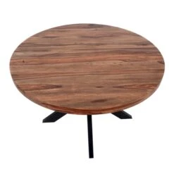 Indus Valley Logan 4 Seater Round Dining Table -Dunelm Shop 30985783 alt03