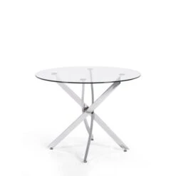 Anderson 4 Seater Round Glass Dining Table -Dunelm Shop 30987566 alt04