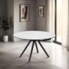Indus Valley Camden Extendable 4-6 Seater Round Ceramic Rounded Legs Dining Table -Dunelm Shop 30988200