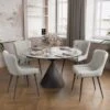 Indus Valley Camden 4-6 Seater Extendable Dining Table With 4 Simba Taupe Chairs -Dunelm Shop 30988210