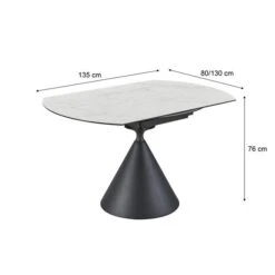 Indus Valley Camden 4-6 Seater Extendable Dining Table With 4 Simba Taupe Chairs -Dunelm Shop 30988210 alt08