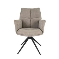 Indus Valley Camden Swivel Dining Chair, Chenille -Dunelm Shop 30988217 alt01