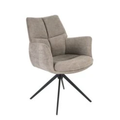 Indus Valley Camden Swivel Dining Chair, Chenille -Dunelm Shop 30988217 alt02