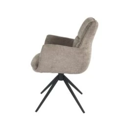 Indus Valley Camden Swivel Dining Chair, Chenille -Dunelm Shop 30988217 alt03