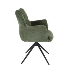 Indus Valley Camden Swivel Dining Chair, Chenille -Dunelm Shop 30988221 alt03