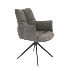 Indus Valley Camden Swivel Dining Chair, Chenille -Dunelm Shop 30988242 alt02