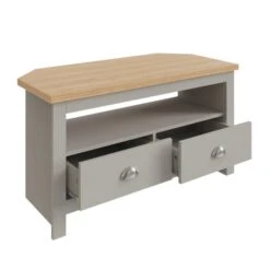 Return - Lancaster Corner TV Stand For TV's Up To 42", Grey -Dunelm Shop 30989857 alt03