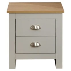 Return - Lancaster 2 Drawer Bedside Table, Grey -Dunelm Shop 30991210 alt05